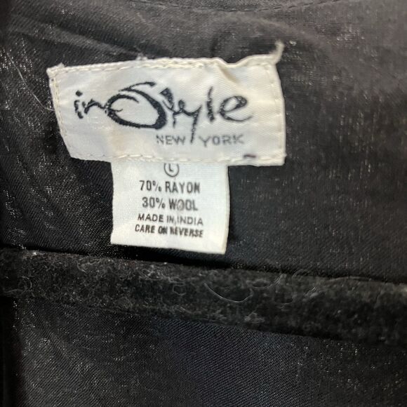 In Style Vtg Aztec Southwestern Western Sleeveless Vest Patchwork Red Black L - Picture 4 of 7